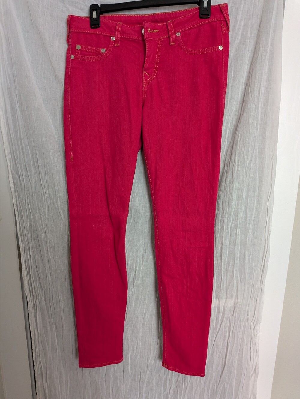 Red True Religion 5 Pocket Jeans